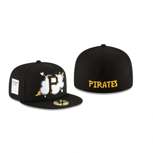 Men's Pittsburgh Pirates Cloud Black 59FIFTY Fitted Hat