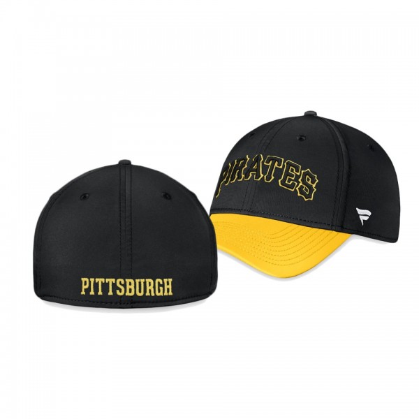 Pittsburgh Pirates Core Flex Black Gold Fanatics Branded Hat