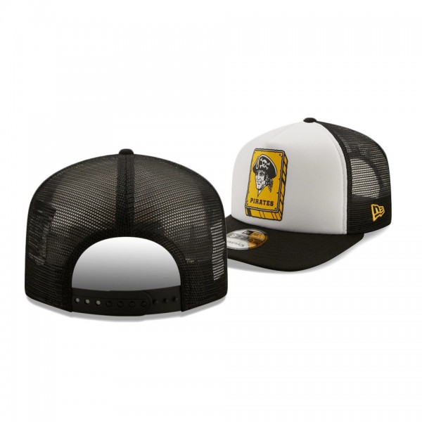 Men's Pirates Foam Front White Cooperstown Collection Trucker 9FIFTY Hat