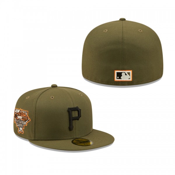 Pirates 2006 All-Star Game Hunter Flame Undervisor Cap Olive