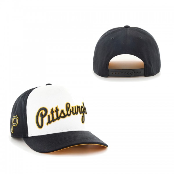 Pittsburgh Pirates '47 Cooperstown Collection Retro Contra Hitch Snapback Hat Black White