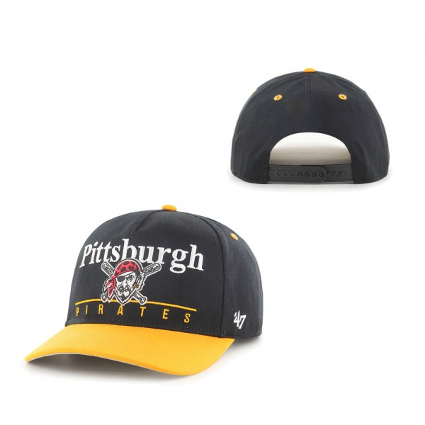 Pittsburgh Pirates '47 Retro Super Hitch Snapback Hat Black Gold