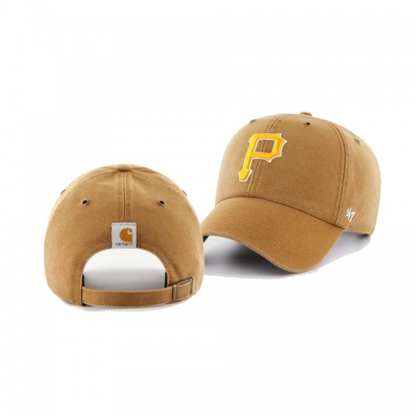 Men's Pittsburgh Pirates Carhartt X 47 Brand Khaki Clean Up Hat