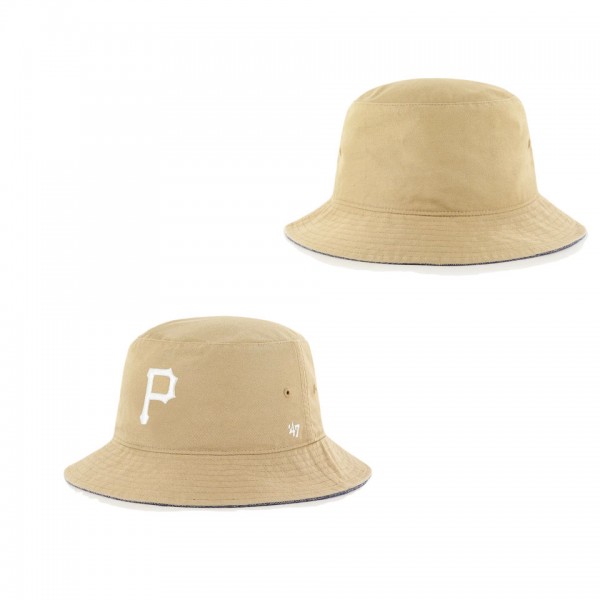 Pittsburgh Pirates Khaki Chambray Ballpark Bucket Hat