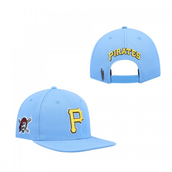 Men's Pittsburgh Pirates Pro Standard Light Blue Classic Wool Snapback Hat