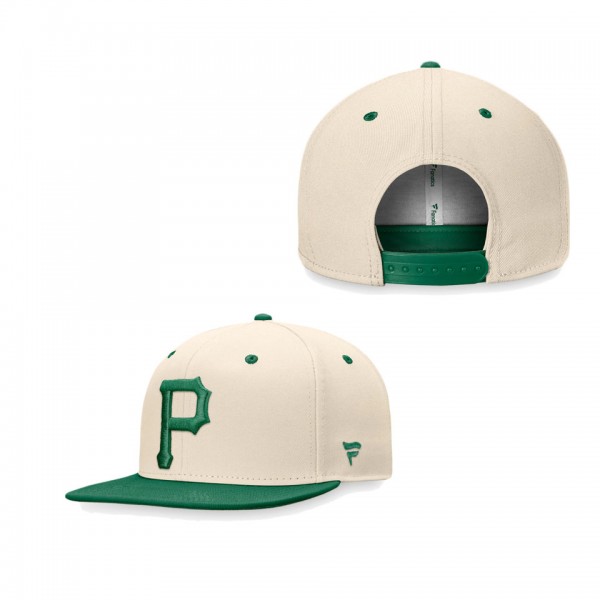 Pittsburgh Pirates Natural Kelly Green St. Patrick's Day Two-Tone Snapback Hat