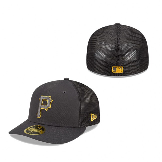 Pittsburgh Pirates New Era 2022 Batting Practice Low Profile 59FIFTY Fitted Hat Graphite