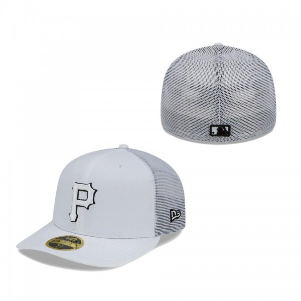 Pittsburgh Pirates New Era 2022 Batting Practice Low Profile 59FIFTY Fitted Hat White