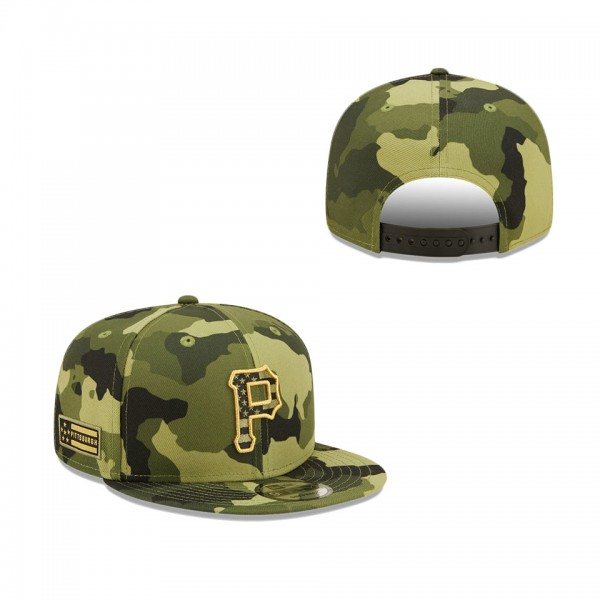 Men's Pittsburgh Pirates New Era Camo 2022 Armed Forces Day 9FIFTY Snapback Adjustable Hat
