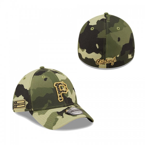 Men's Pittsburgh Pirates New Era Camo 2022 Armed Forces Day 39THIRTY Flex Hat