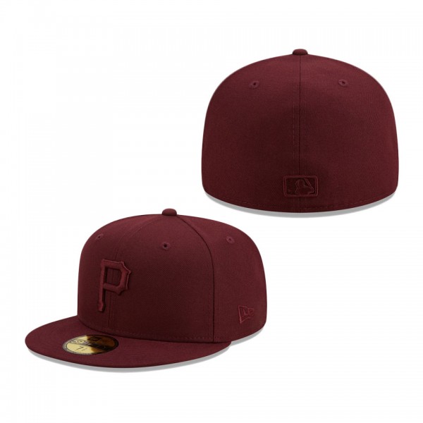 Pittsburgh Pirates New Era Oxblood Tonal 59FIFTY Fitted Hat Maroon