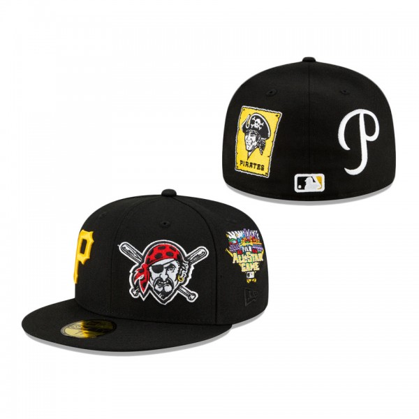 Pittsburgh Pirates Patch Pride Fitted Cap Black