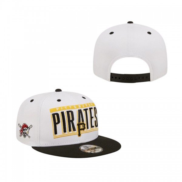 Pittsburgh Pirates New Era Retro Title 9FIFTY Snapback Hat White Black
