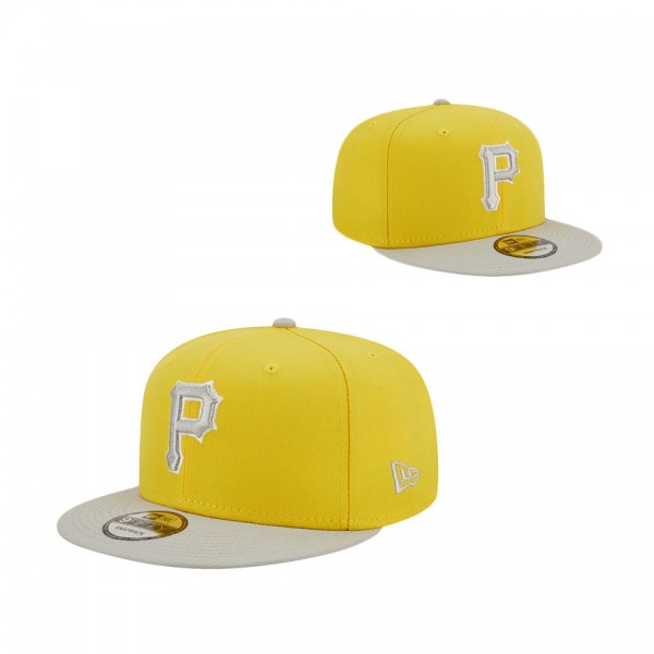 Pittsburgh Pirates New Era Spring Two-Tone 9FIFTY Snapback Hat Yellow Gray