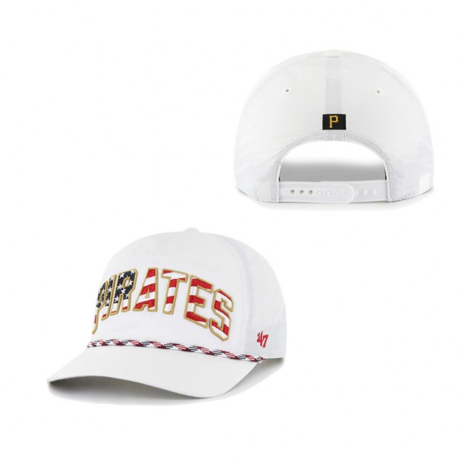 Pittsburgh Pirates White Flag Flutter Hitch Snapback Hat