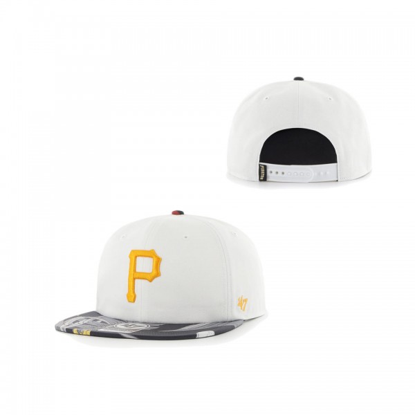 Men's Pittsburgh Pirates Hurley X '47 White Paradise Captain Snapback Hat