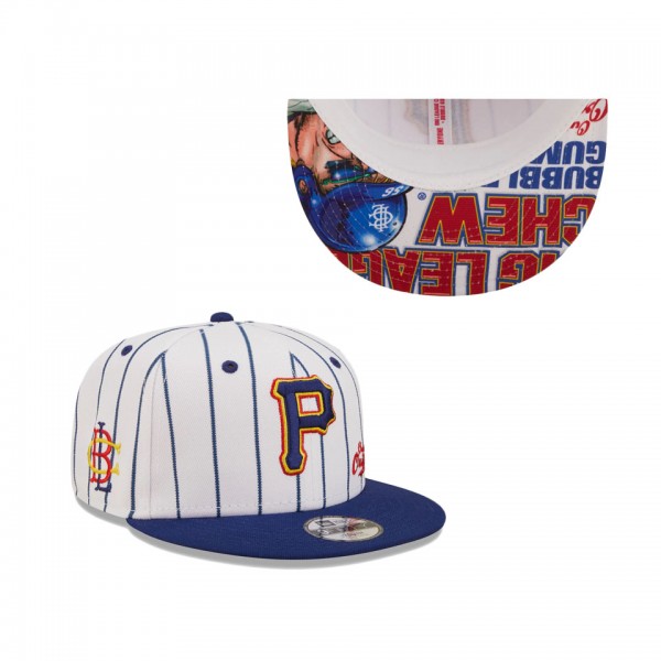 Youth Pittsburgh Pirates New Era White Navy MLB X Big League Chew Original 9FIFTY Snapback Adjustable Hat