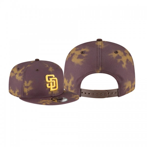 Men's San Diego Padres Team Fleck Brown 9FIFTY Snapback Hat