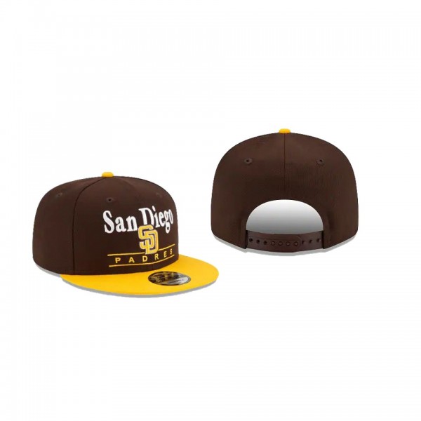 Men's San Diego Padres Two Tone Retro Brown 9FIFTY Snapback Hat