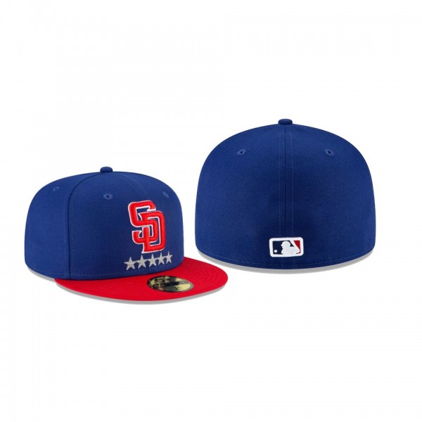 Men's San Diego Padres Team Red White Blue Royal 59FIFTY Fitted Hat