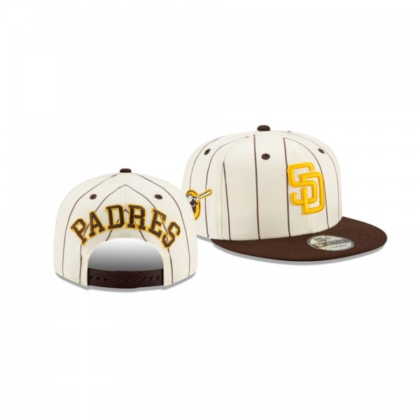 Men's San Diego Padres Pinstripe White 9FIFTY Snapback Hat