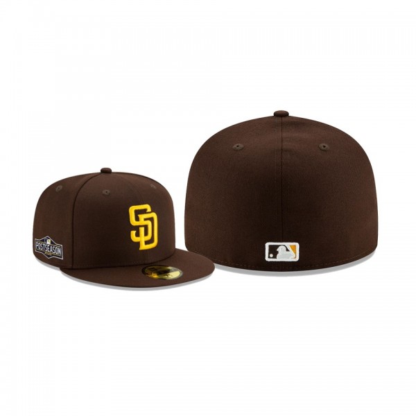Men's San Diego Padres 2020 Postseason Brown Side Patch 59FIFTY Fitted Hat