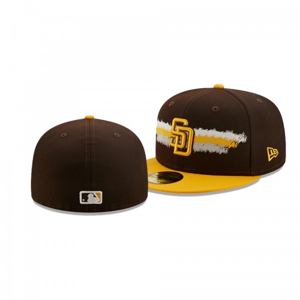 San Diego Padres Scribble Brown 59FIFTY Fitted Hat