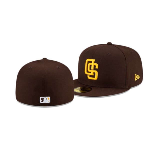 San Diego Padres Upside Down Brown 59FIFTY Fitted Hat