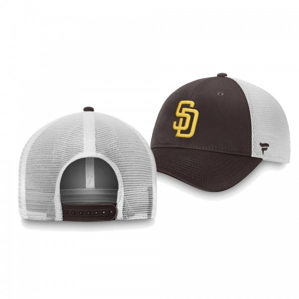 Men's Padres Core Trucker Brown White Snapback Hat