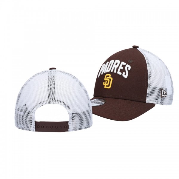 San Diego Padres Team Title Brown White 9FORTY Snapback Hat