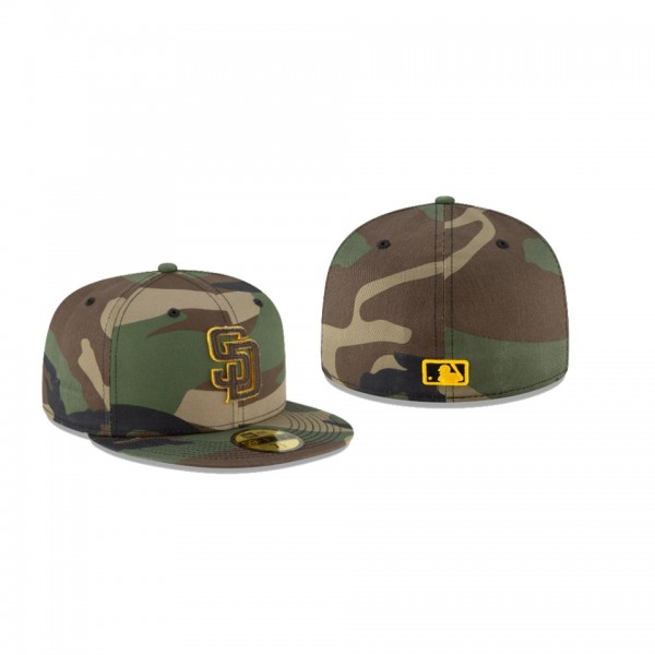 Men's San Diego Padres Forest Pop Camo Green 59FIFTY Fitted Hat