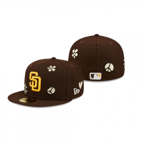 San Diego Padres Brown UV Activated Sunlight Pop 59FIFTY Fitted Hat