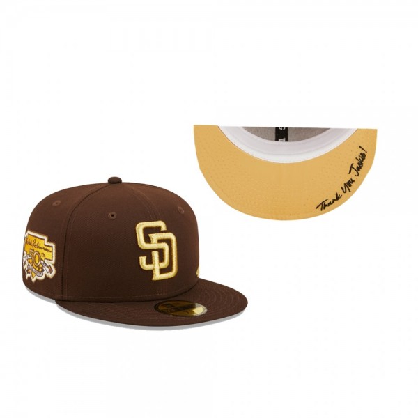 San Diego Padres Brown Thank You Jackie 2.0 59FIFTY Fitted Hat