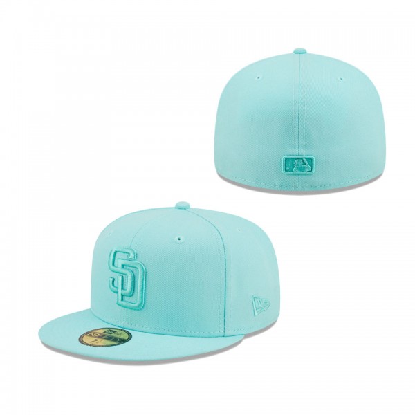 San Diego Padres New Era Icon Color Pack 59FIFTY Fitted Hat Turquoise