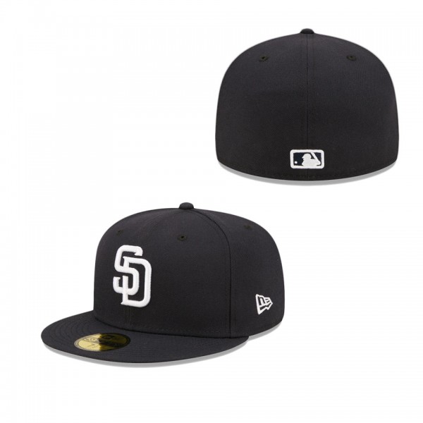San Diego Padres Navy Logo 59FIFTY Fitted Hat
