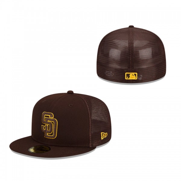 San Diego Padres New Era Youth 2022 Batting Practice 59FIFTY Fitted Hat Brown