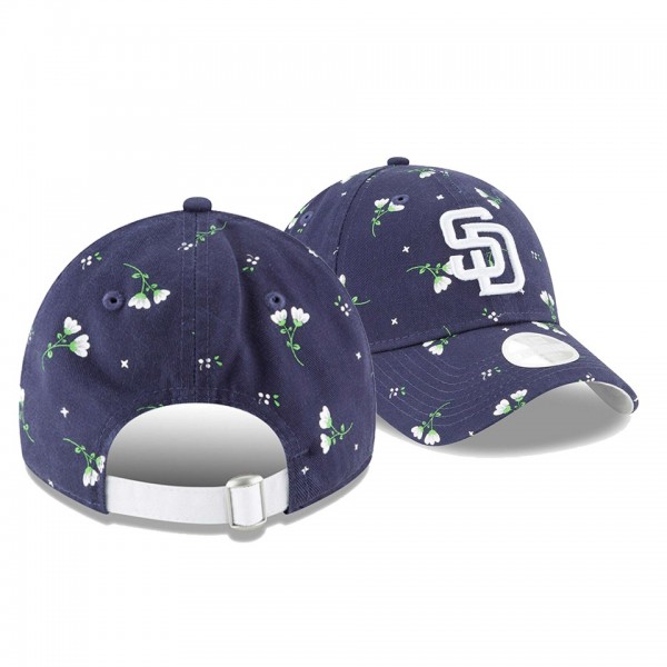Women's Padres Blossom Navy 9TWENTY Adjustable New Era Hat