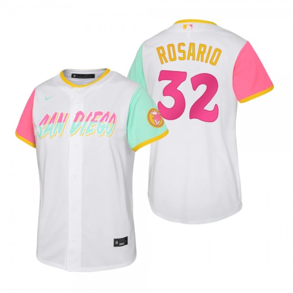 Youth San Diego Padres Eguy Rosario White 2022 City Connect Replica Jersey