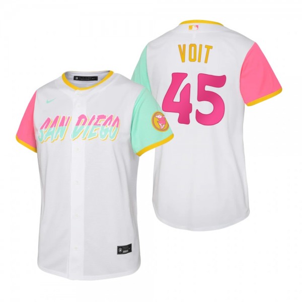 Youth San Diego Padres Luke Voit White 2022 City Connect Replica Jersey