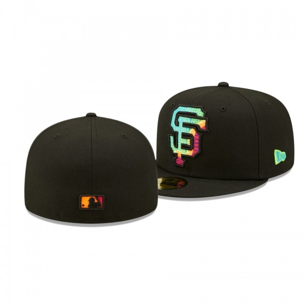 San Francisco Giants Neon Fill Black 59FIFTY Fitted Hat