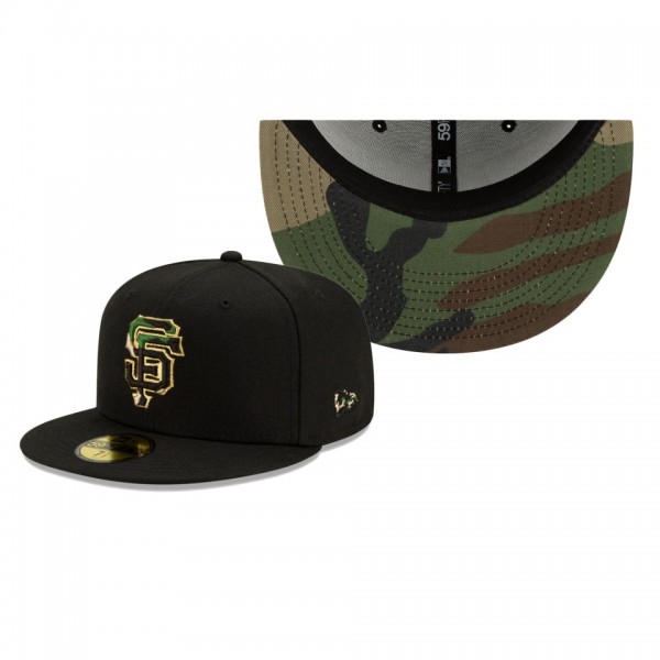 Men's Giants Pop Camo Undervisor Black 59FIFTY Fitted Hat