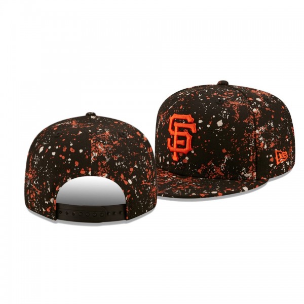 Men's Giants Splatter Black 9FIFTY Snapback Hat