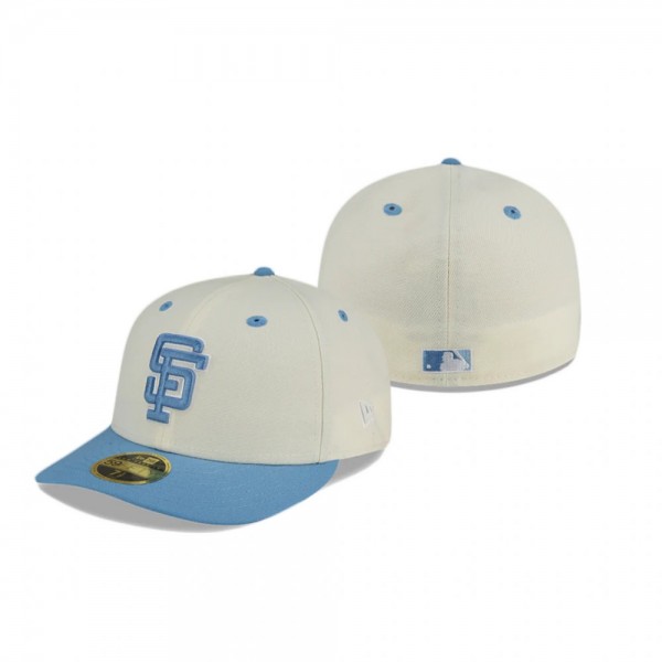 San Francisco Giants White Chrome Sky Low Profile Fitted Hat