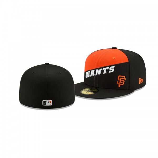 Men's San Francisco Giants Color Split Orange Black 59FIFTY Fitted Hat
