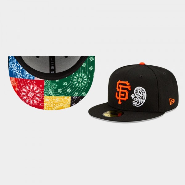 San Francisco Giants Patchwork Undervisor 59FIFTY Fitted Hat