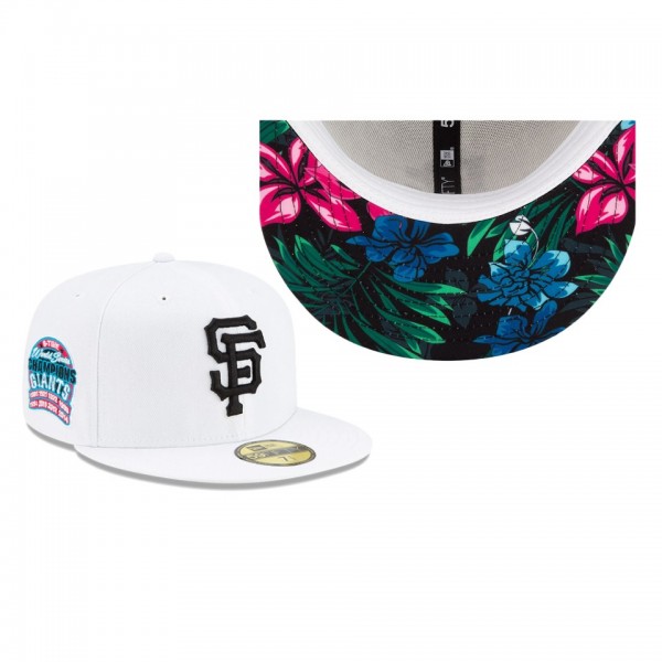 San Francisco Giants Floral Under Visor White 59FIFTY Fitted Hat