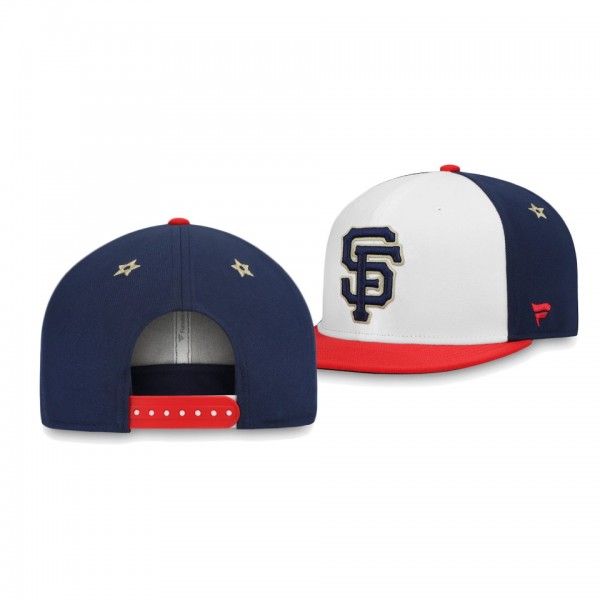 Men's Giants Americana White Red Team Snapback Hat