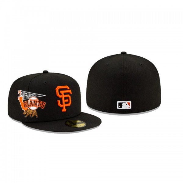 Men's San Francisco Giants City Patch Black 59FIFTY Fitted Hat