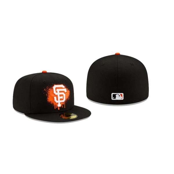 Men's San Francisco Giants Drip Front Black 59FIFTY Fitted Hat