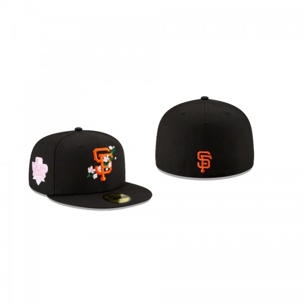 Men's San Francisco Giants Side Patch Bloom Black 59FIFTY Fitted Hat